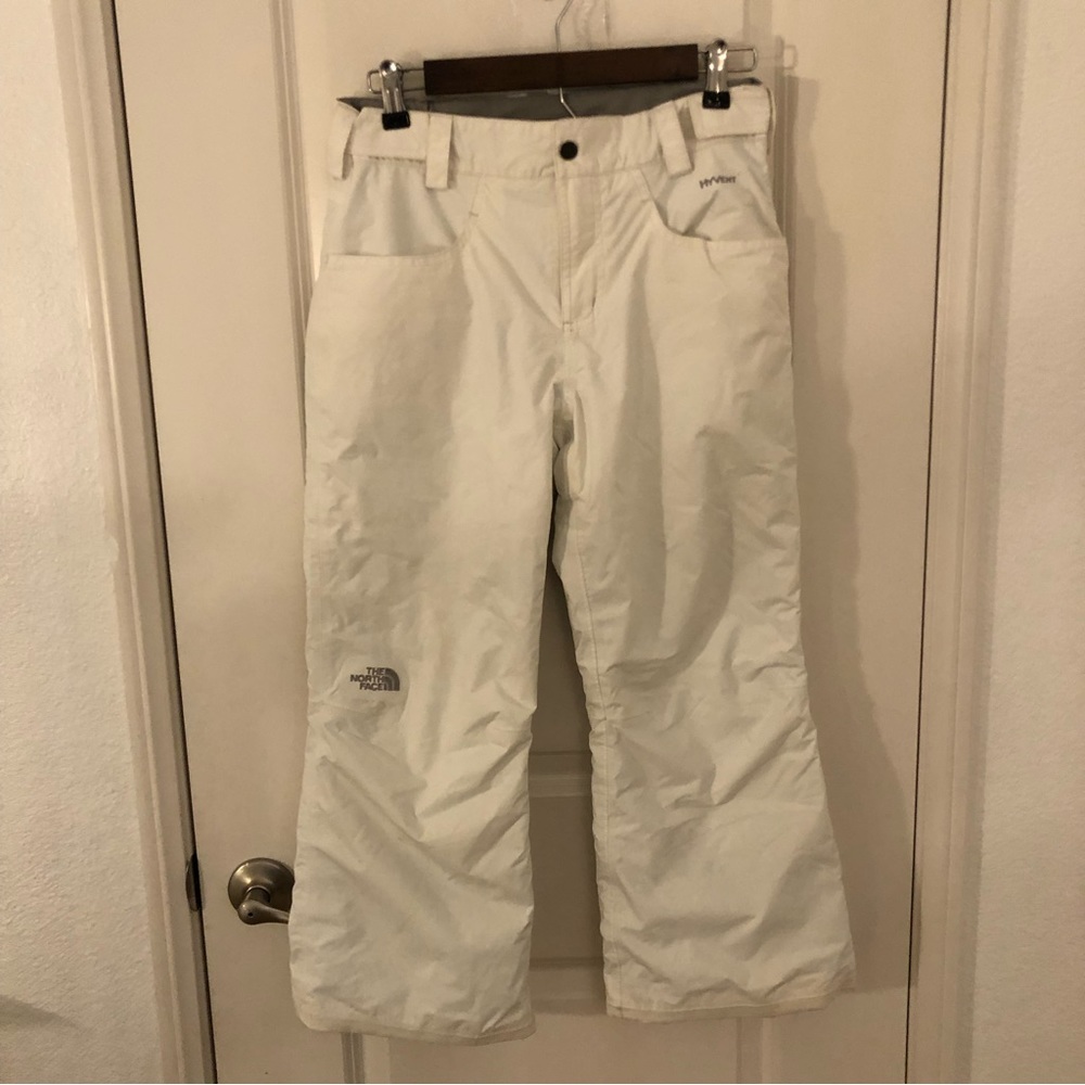 The North Face white Hyvent ski snow board pant 14-16 Amazing shape lined